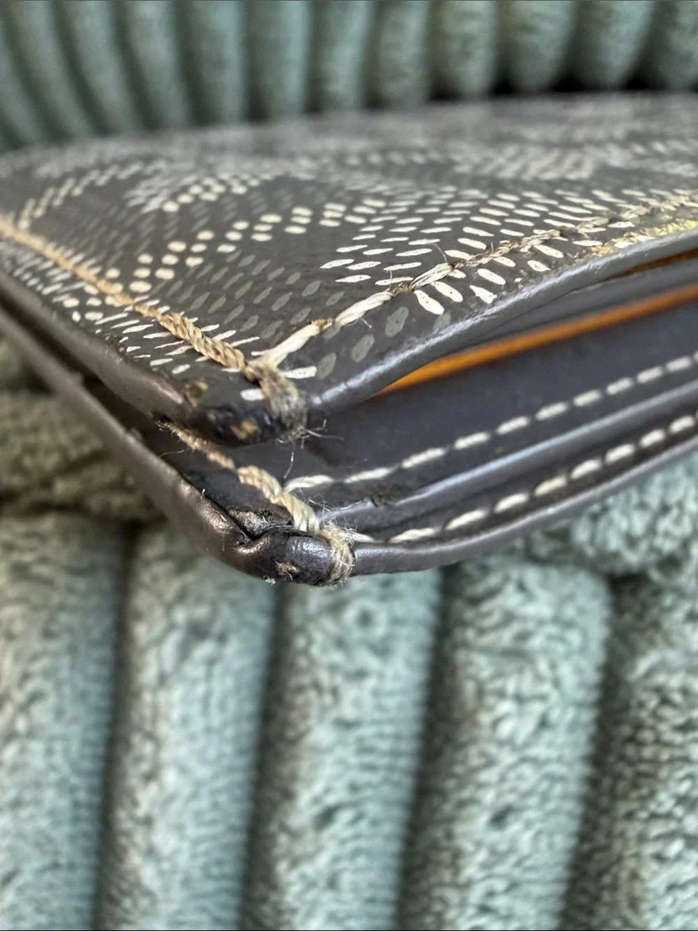 Goyard Gray Chevron Bifold Wallet
